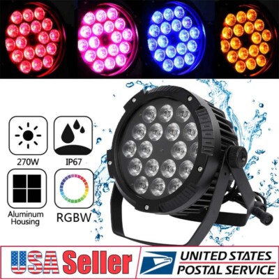 18X15W LED Par Light IP65 Waterproof DMX RGBW Strobe Lights Party DJ Disco Show