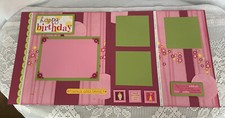 2 - 12X12 pre made Scrapbook Pages Young Girls Birthday Celebration Embellished