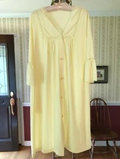 Shadowline Bell Sleeve Yellow Vintage Robe Button Up Size S