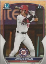 2023 Bowman Draft Chrome Marcus Brown Refractor SP RC Washington Nationals