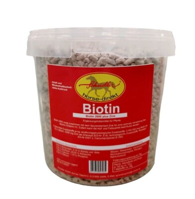 Biotin 2000 pelletiert 1,5 kg - Pferd, Pony -  Zink, Kupfer - Vitamin H