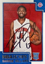 Darrun Hilliard signed autographed 2015-2016 hoops rookie card #297 COA