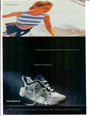 1996 New Balance Magazine Print Ad Walking Can Take You