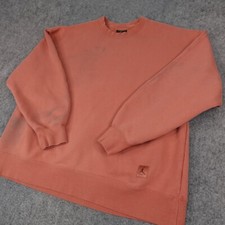 Jordan Sweatshirt Womens Small Red Brown Oversized Fit Jumpman Flight Sweater