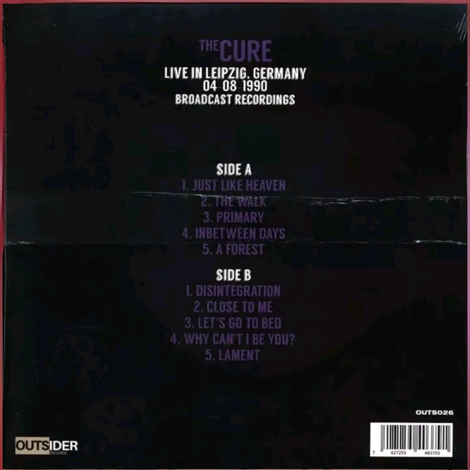 The Cure + A Lullaby In Leipzig - Volume 2 (Factory Sealed - Clear Vinyl LP) - Image 2 of 2