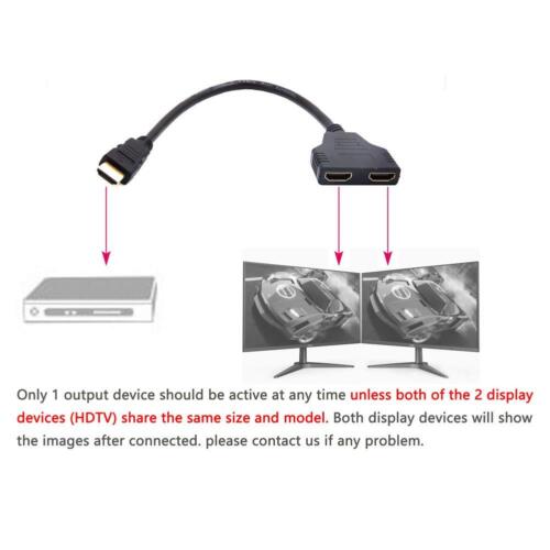 4K HDMI Cable Adapter Male To Dual Female 2.0 Converter 1 in 2 out Y Splitter TV - Picture 6 of 10