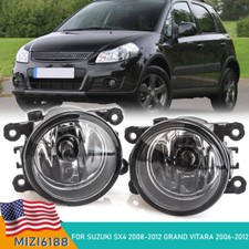 Pair Clear Bumper Fog Light Lamp For Suzuki Sx4 2008-2012 Grand Vitara 2006-2012