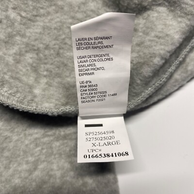 ジル H.G. Bass Sweatshirt Mens Size XL Arctic Terrain Heat Tech Grey