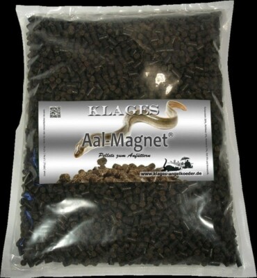 Aal Magnet 1kg Tüte Aal Futter Lockfutter Aalmagnet Pellets zum Anfüttern Angeln