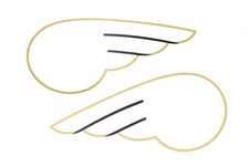 Abziehbild, Emblem (Paar) für DKW RT 100 - weiss