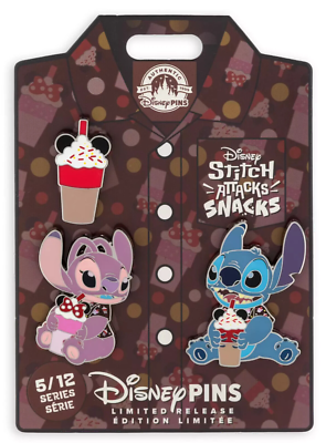 Stitch Attacks Snacks Pin Set – Ice Cream – May – Limited Release