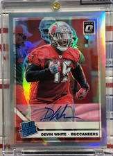 2019 PANINI DONRUSS OPTIC DEVIN WHITE ROOKIE, #192, SILVER HOLO, AUTO, 19/99