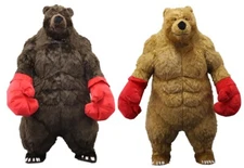 Inflatable Boxer Bear Costume Adult Halloween Plush Mascot Funny Cosplay Party