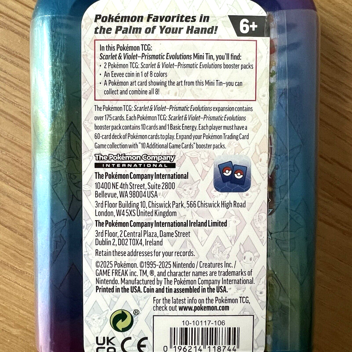 Pokémon TCG: Scarlet and Violet Umbreon Collectible Minibox - Prismatic Evolutions (Two Booster Packs and One Coin