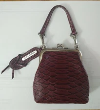 Charles David Leather Women's Small Coin Purse ,Change Holder,  Double  Clasp