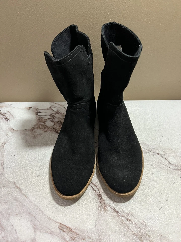 SPLENDID PALISADE Botas holgadas cómodas de gamuza negras de diseñador 6,5 Foto 3 de 4