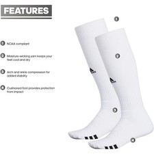 Adidas, Targeted Cushioning, White OTC Socks, Super Value 2 Pack Men's 9-13