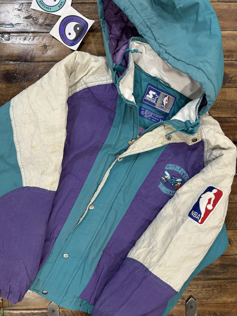 vintage 90s charlotte hornets pro player & starter jackets vintage 90s charlotte hornets pro player & starter jackets
