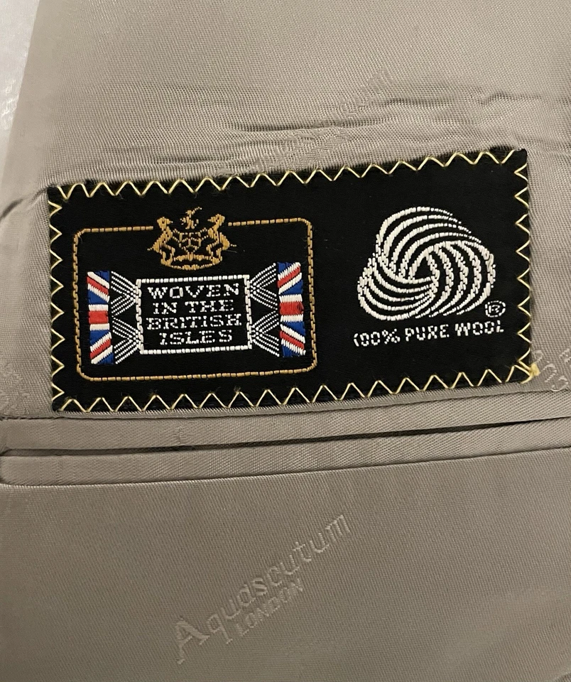 Blazer de tweed de lana Aquascutum vintage para hombres 42R abrigo deportivo a cuadros Londres de lujo Foto 4 de 4