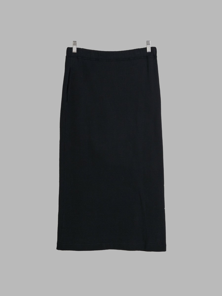 80s robe de chambre COMME des GARÇONS Robe de Chambre Comme des Garcons 1980s black cotton rib