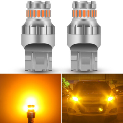 50W 7443 7440 LED Amber Yellow Turn Signal Parking DRL High