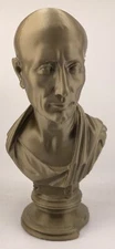 ROMAN SCULPTURE JULIUS CAESAR 7.9 INCH/200 MM, MUSEUM REPRODUCTION