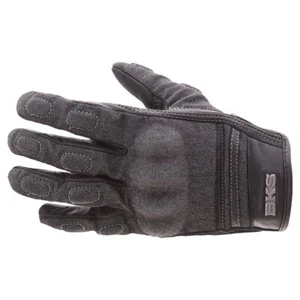 BKS Denim Motorcycle Gloves Mens Armoured Black