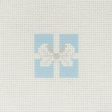 Planet Earth Fiber Blue 1 inch Bow Canvas Needlepoint Canvas