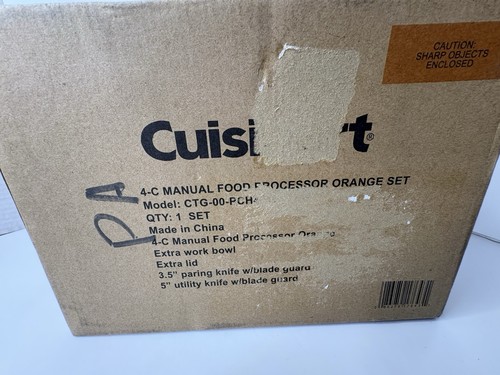 Cuisinart 4 Cup Manual Food Processor Set - Orange CTG-00-PCH4OR NEW - Picture 20 of 20