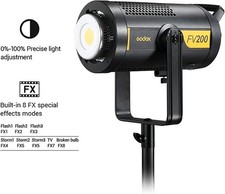 Godox FV200 200W 2.4G HSS Flash LED Video Light Speedlite CRI96 5600K 1/8000s