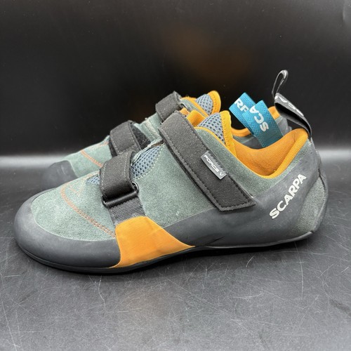 Scarpa Force V Kletterschuhe Euro 44 Herren 10,5 grau/orange