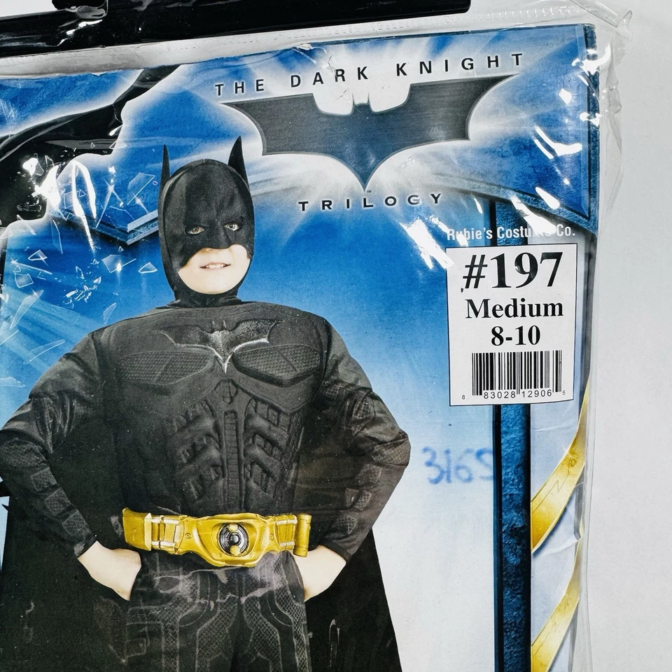 NEW Halloween Child Size 8-10 Medium “The Dark Nights Trilogy "Batman Costume - Image 3 of 4