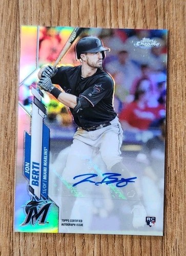 2020 Topps Chrome Update Jon Berti Rookie Auto Marlins Yankees