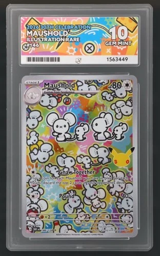 Pokémon TCG Maushold 2026 30th Celebration ENG 146/128 Illus Rare Foil ACE 10