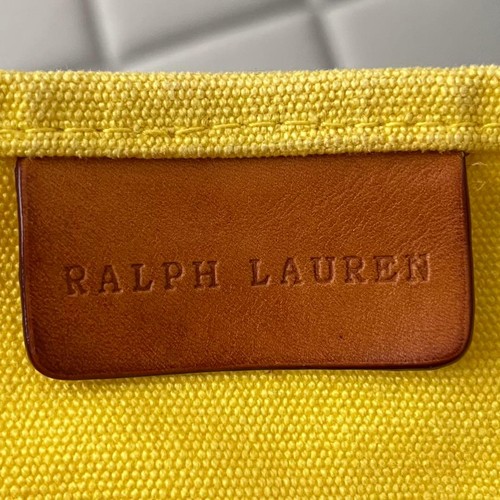 Sac fourre-tout polo femme Ralph Lauren logo grand poney broderie jaune bleu édition limitée - Photo 8/8