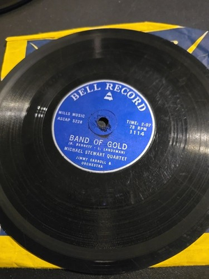 #ad #ad quot;Band of Goldquot; by Michael Stewart Quartet and Jimmy Carroll amp; Orchestra.  78 RPM $22.22