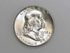 1952-S 50C FRANKLIN SILVER HALF DOLLAR GEM BU