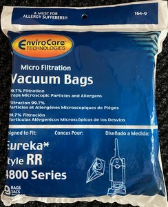 EnviroCare Eureka RR 4800 Vacuum Bags 9 Pack Micro Filtration 164 Bags New Bag