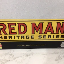 Red Man Chewing Tobacco Embossed Metal Sign Heritage Series 28”x 12 1/2”