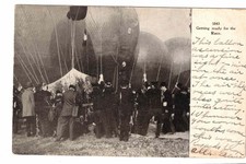 1907 St. Louis MO Hot Air Balloon Race Picture Postcard to Ixonia WI