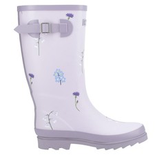 Image of Cotswold Wildflower Womens Waterproof Tall Wellington Boots Wellies Purple