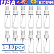 30/60ML Travel Spray Bottle Plastic Transparent Perfume Empty Atomizer USA