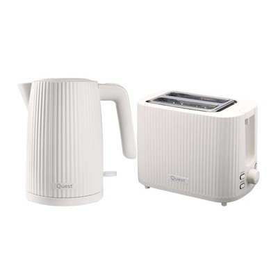Quest Wasserkocher & Toaster Creme 1,5 l Schnellkochend 2 Scheiben 7 Bräunungsstufen