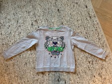 Kenzo Damen Sweatshirt Pullover grau mit Motiv L (fällt aus wie S) wie neu 