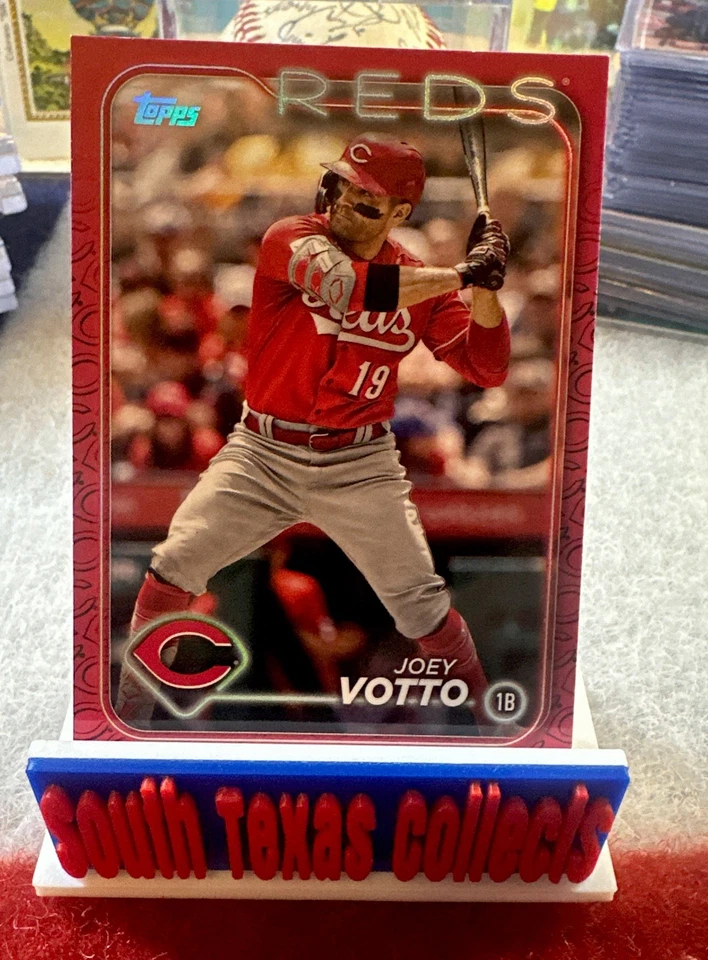 2024 Topps Serie 1 Joey Votto Equipo Variación de Color #19 Estuche Hit SSP Rojos Foto 2 de 4