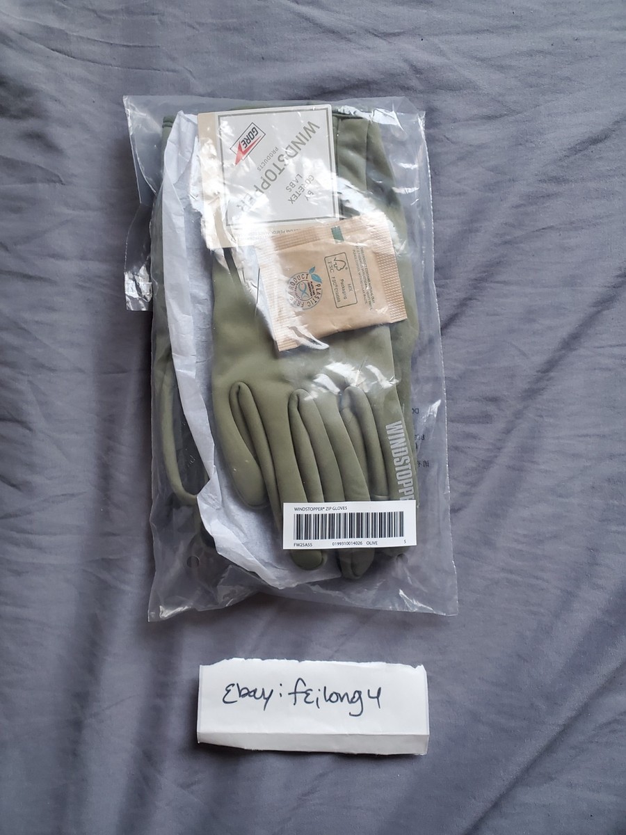 Size S - Supreme WINDSTOPPER Zip Gloves (FW25) Olive NEW IN HAND