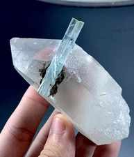 795 Carat Aquamarine Crystal with Quartz specimen from Shigar Pakistan