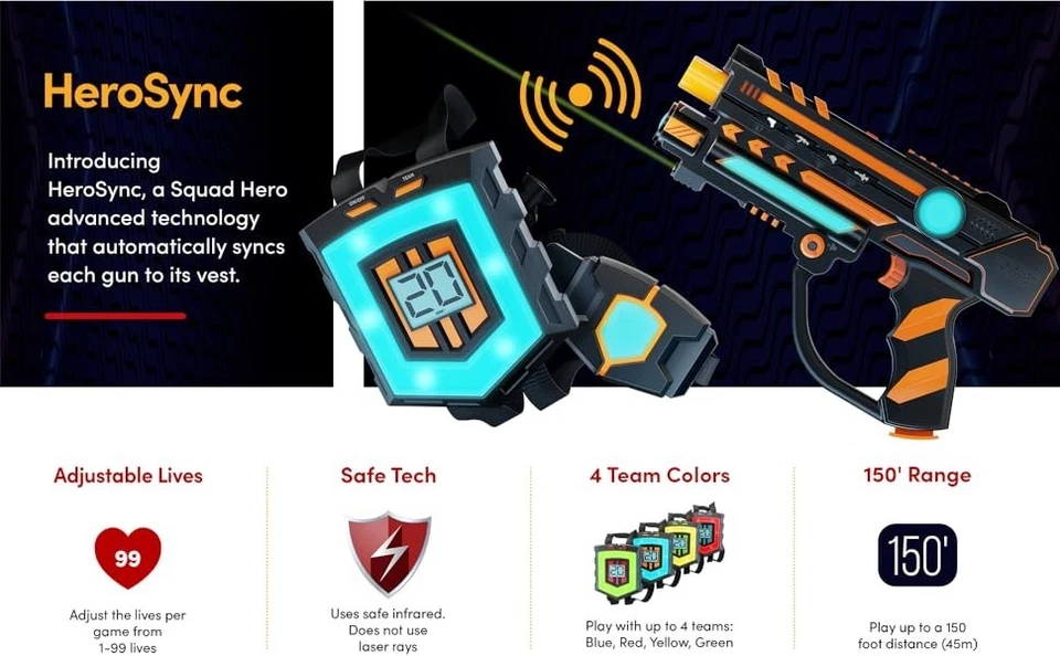 Squad Hero Battle Action Laser Tag 2.0 w/ COMBAT ARENA - Image 4 of 4