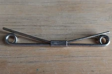 Midcentury Gold Tone Tie Bar Collar Bar Collar Clip or Pin Spiral End Accessorie