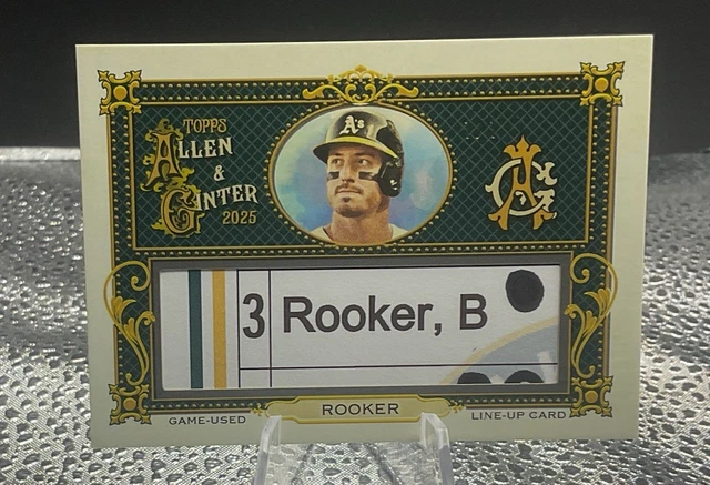 2025 Topps Allen & Ginter 1/1 Brent Rooker Lineup Relic Game Used Athletics